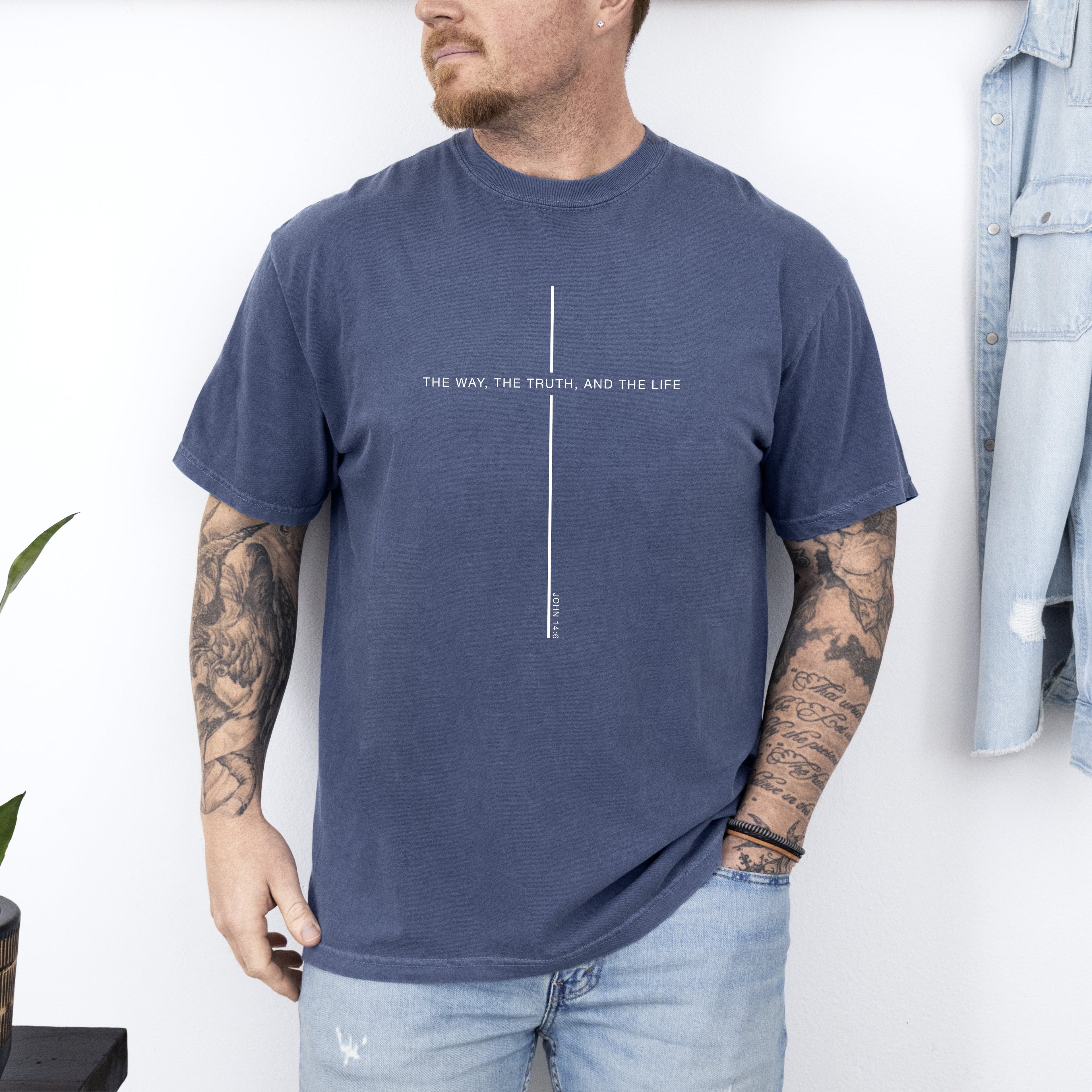 The Way The Truth The Life John Faith Gospel Christian Jesus Religious Comfort Colors Tee