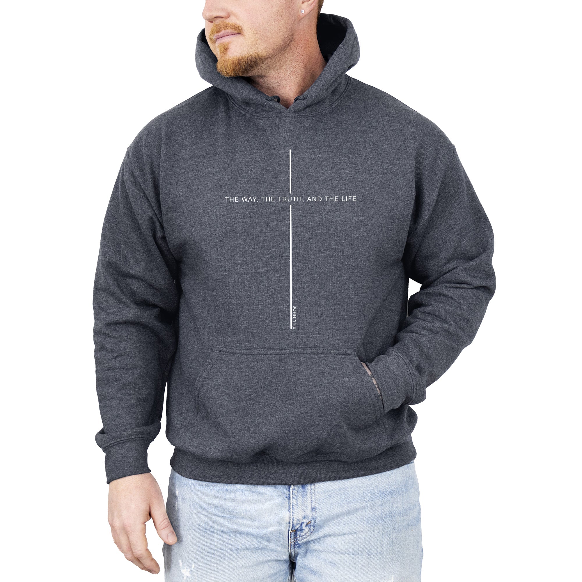 The Way The Truth The Life John Faith Christian Jesus Gospel Bible Verse Faith-Based Hoodie