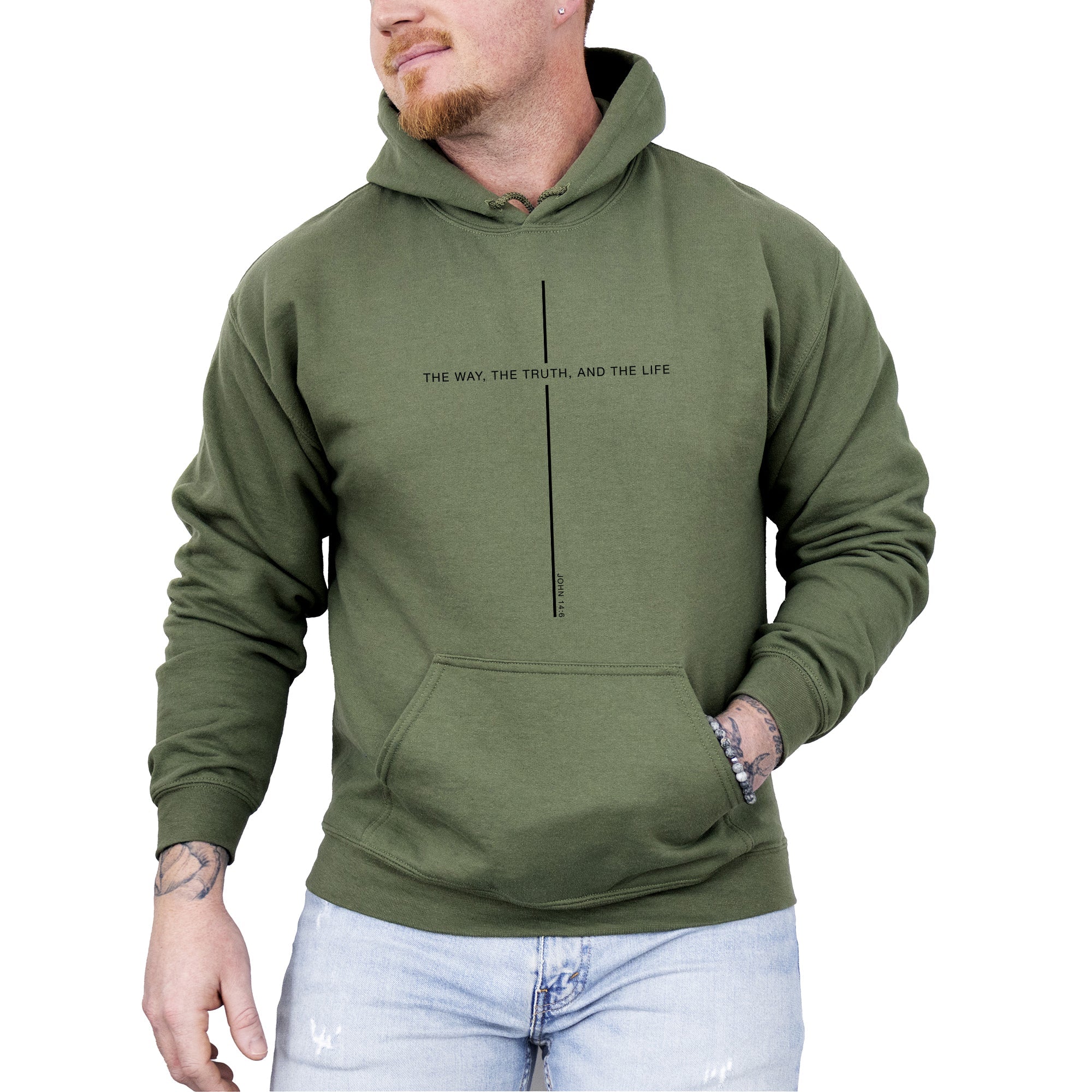 The Way The Truth The Life John Faith Christian Jesus Gospel Bible Verse Faith-Based Hoodie