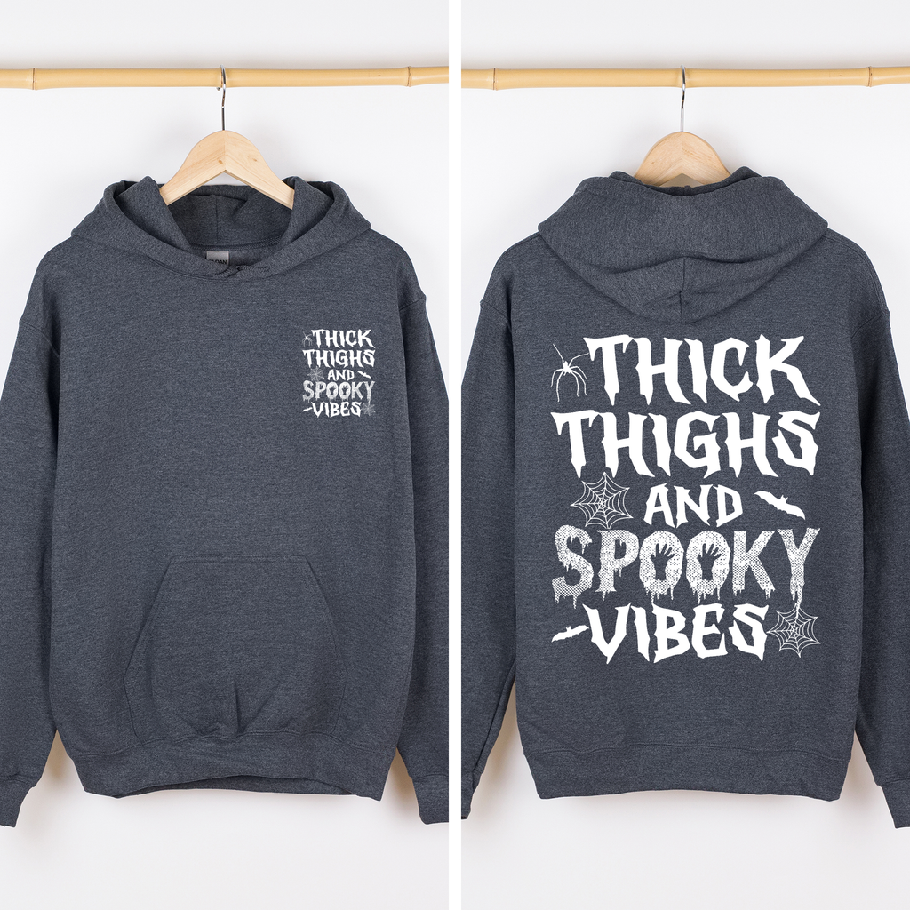Reading Ghost Library Theme With Double Front And Back Print For Spooky Season Graphic Hoodie