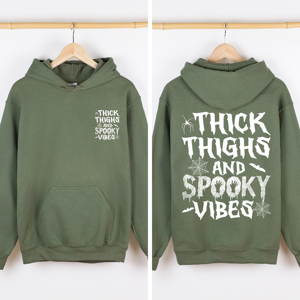 Reading Ghost Library Theme With Double Front And Back Print For Spooky Season Graphic Hoodie