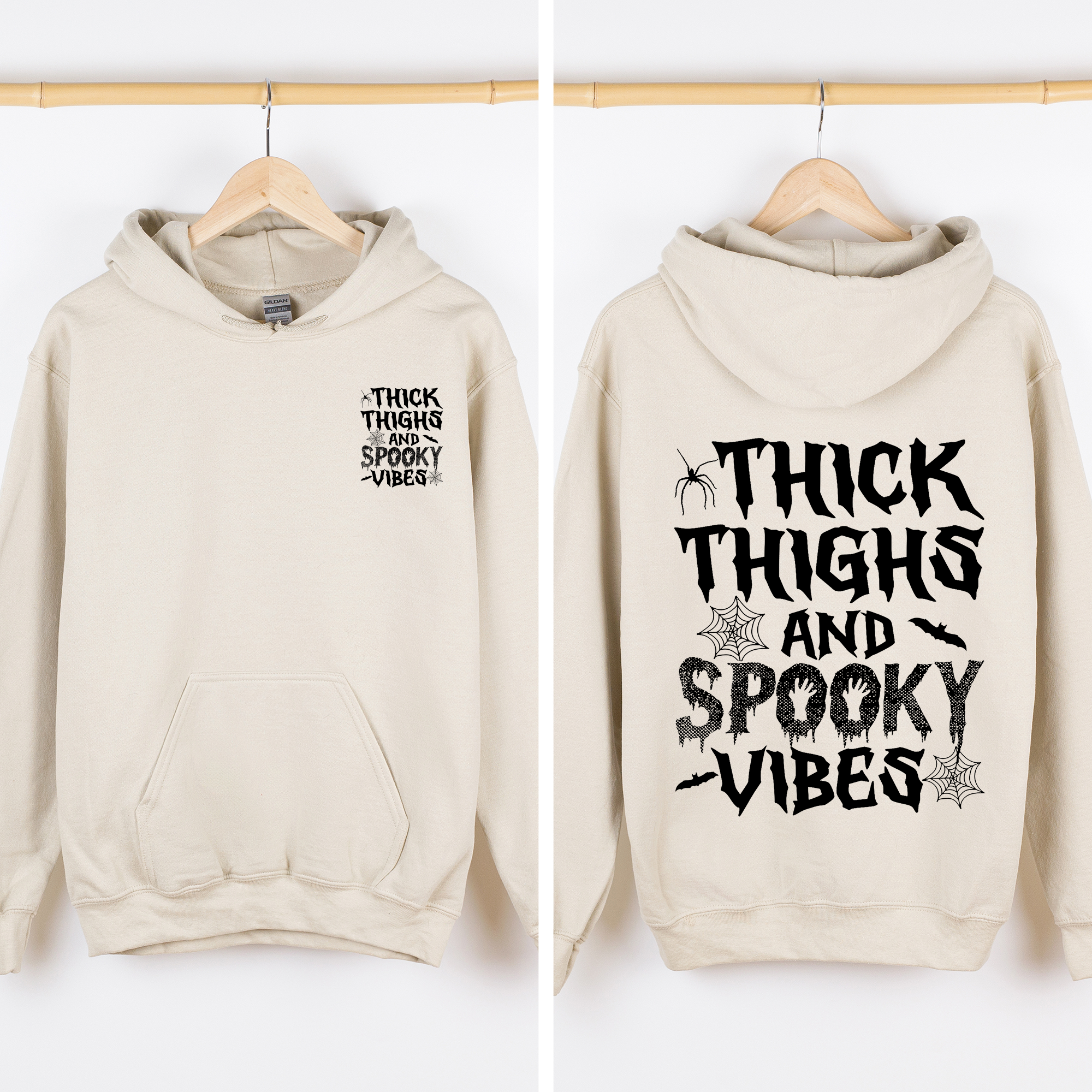 Reading Ghost Library Theme With Double Front And Back Print For Spooky Season Graphic Hoodie