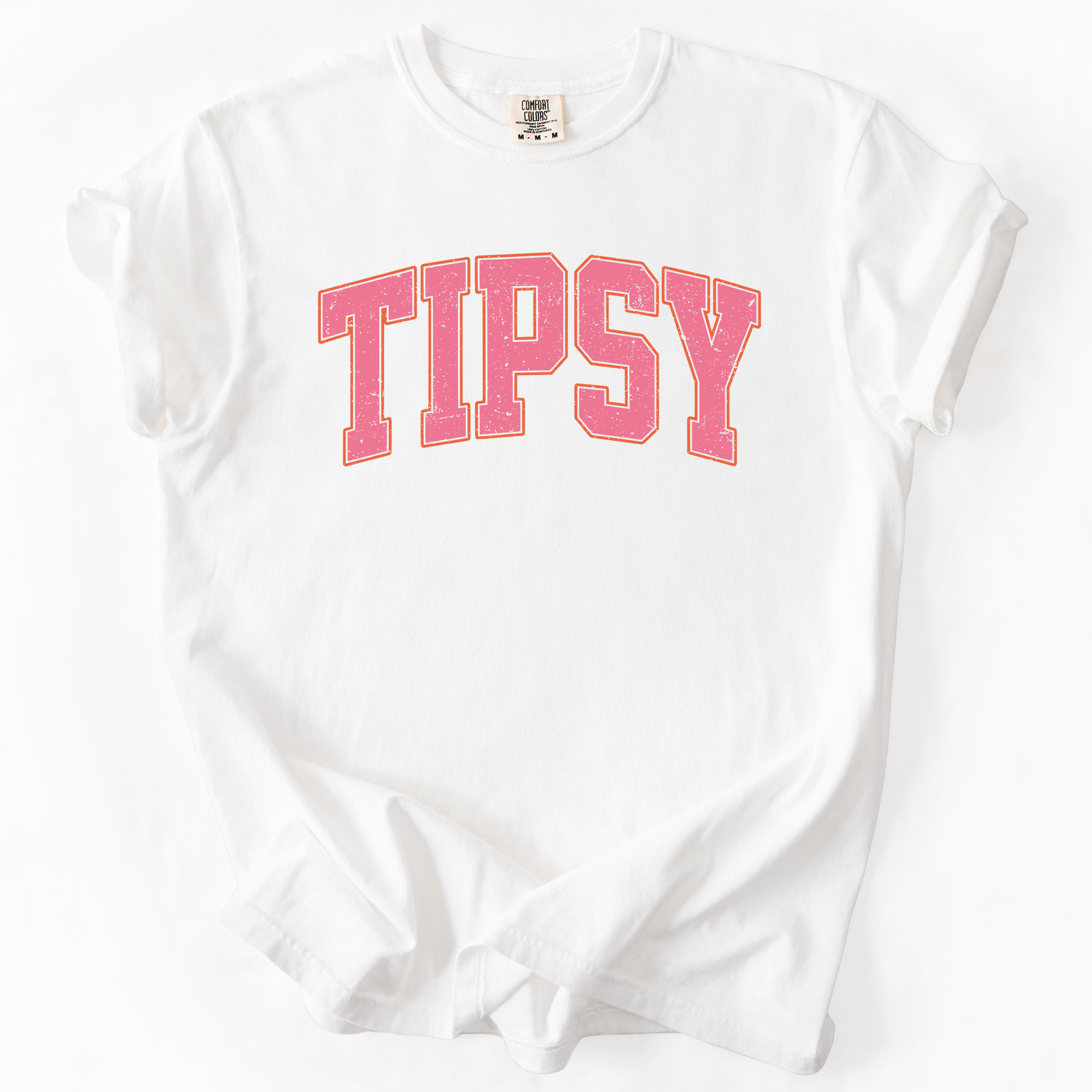 Tipsy Varsity Beach Sunshine Sarcastic Summer Vibe Edition Deluxe Comfort Colors Tee