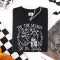 Tis The Season To Be Spooky Retro Classic Halloween Skeleton Edition Comfort Colors Tee