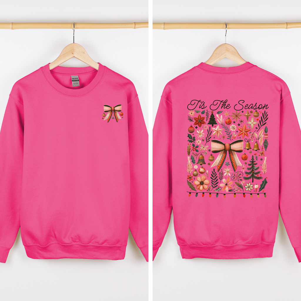 Tis The Season Santa Goose Front And Back I Like Them Real Thick And Sprucy Sweatshirt