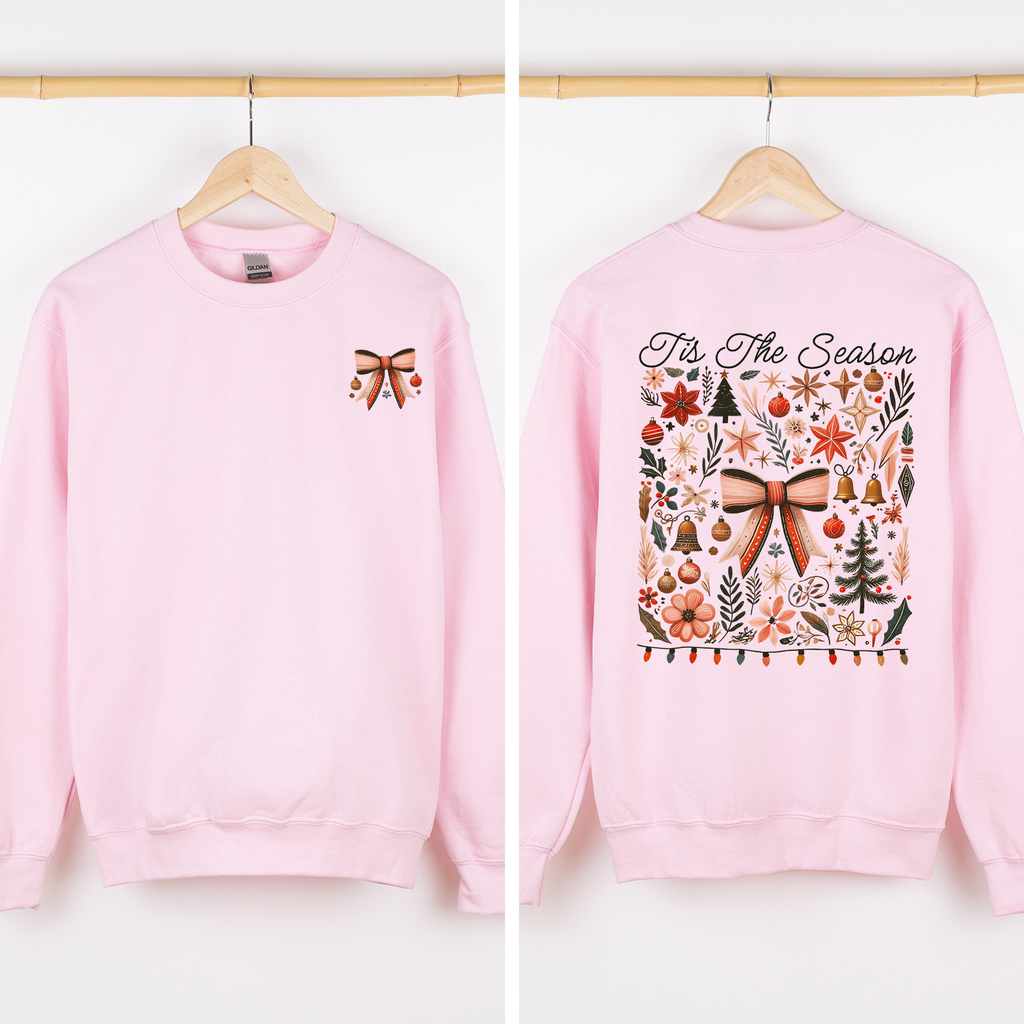 Tis The Season Santa Goose Front And Back I Like Them Real Thick And Sprucy Sweatshirt