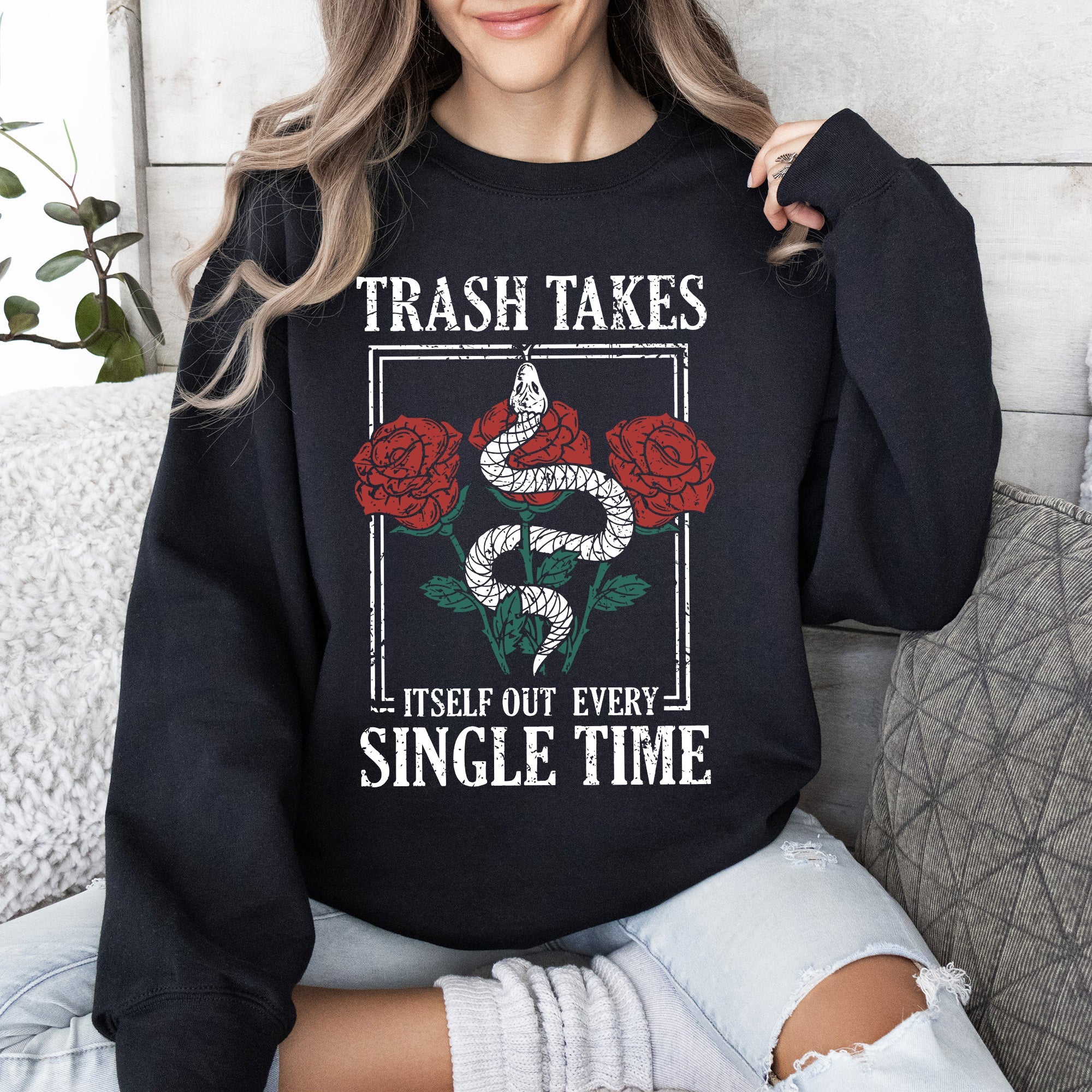 Trash Takes Itself Out Live Concert Music Lyrics Limited Edition Exclusive Sweatshirt