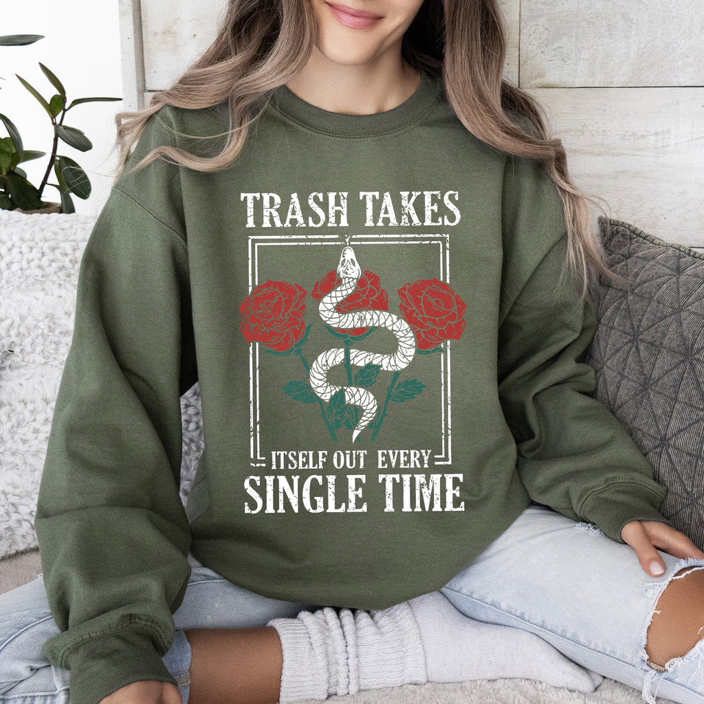 Trash Takes Itself Out Live Concert Music Lyrics Limited Edition Exclusive Sweatshirt