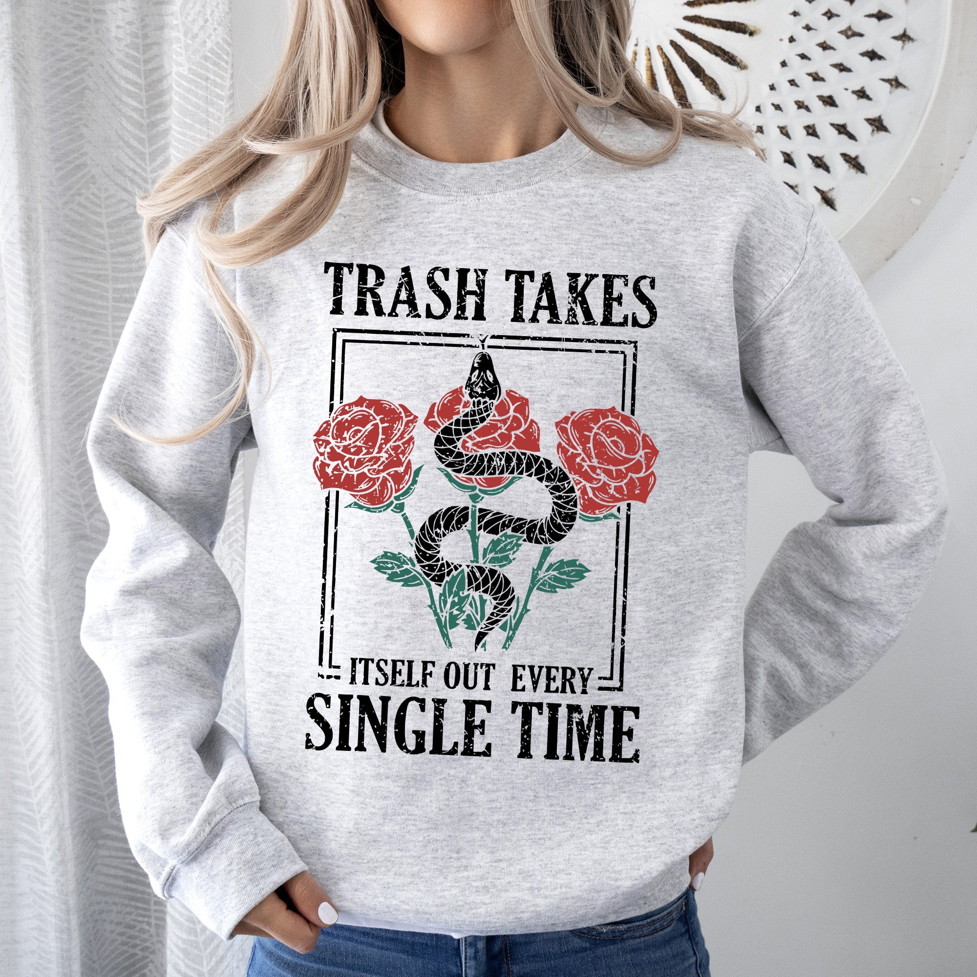 Trash Takes Itself Out Live Concert Music Lyrics Limited Edition Exclusive Sweatshirt