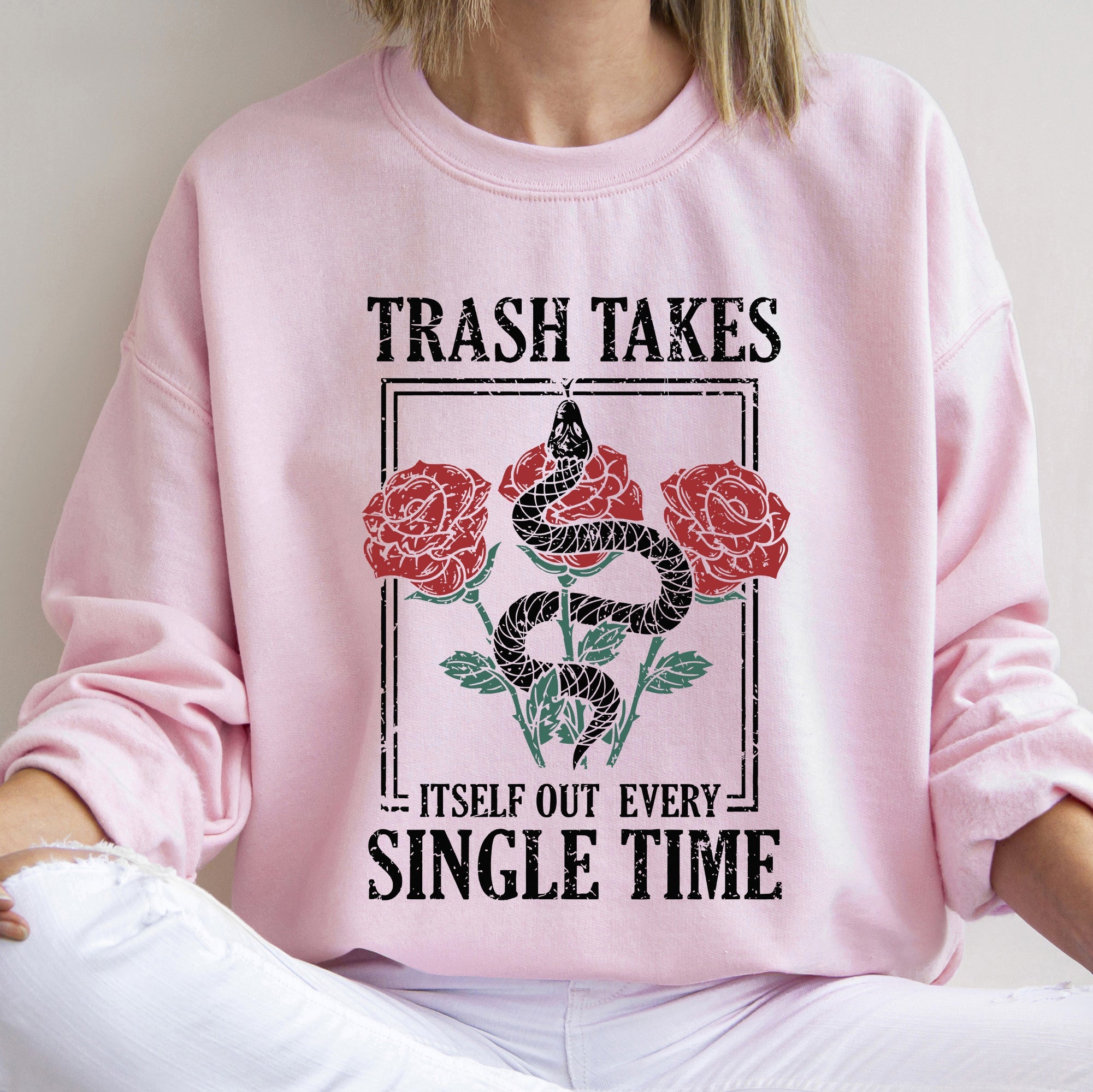 Trash Takes Itself Out Live Concert Music Lyrics Limited Edition Exclusive Sweatshirt