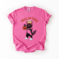 Trick Or Treat Feral Raccoon Halloween Skeletons Ghosts Witches Cats Pumpkins Graphic Comfort Colors Tee