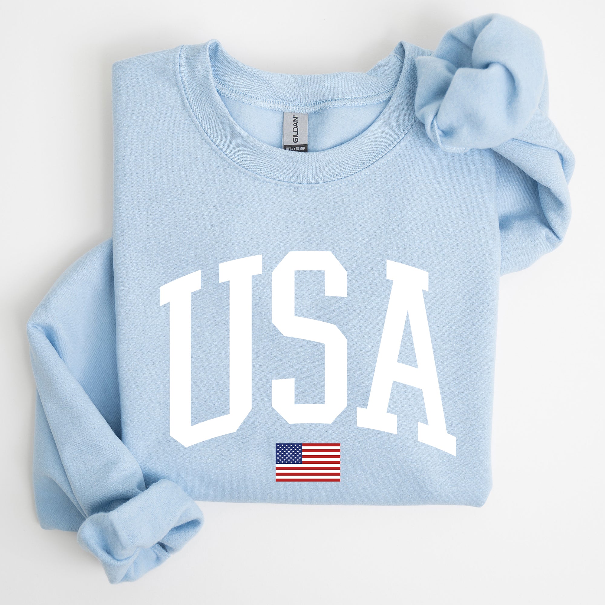 USA Flag America Patriotic Fourth Of July National Pride Emblem Vintage Stars And Stripes Design Sweatshirt