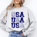 USA Retro Patriotic America Stars Blue 4th of July Independence Day Commemorative Sweatshirt