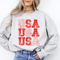 USA Retro Patriotic Stars And Stripes American Flag Theme Festival Edition Sweatshirt