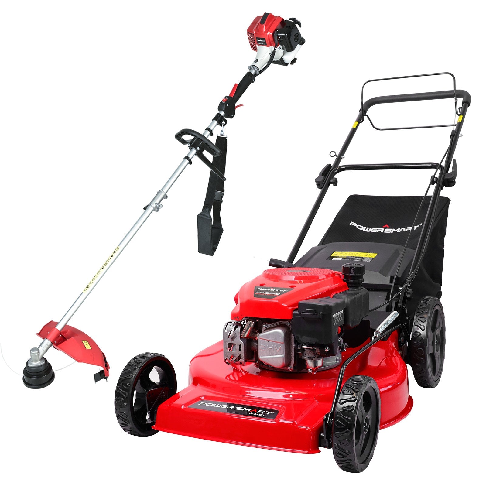 22" 170cc Gas Self-Propelled 3-in-1 Lawn Mower & String Trimmer Combo Kit V8622S1+PS4532