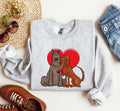 Dog Lovers Funny Retro Vintage Valentine's Day Celebration Deluxe Limited Sweatshirt