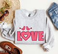 Retro Love Birds Vintage Valentine Romance Illustration For Lovers Of Classic Romantic Imagery Sweatshirt