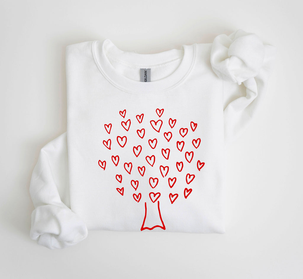 Retro Heart Tree Vintage Valentine's Day Love Letter Edition Cozy Classic Sweatshirt