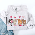 Valentine's Calves And Cows Farm Life Hearts Love For Animals Farmhouse Design Sweatshirt