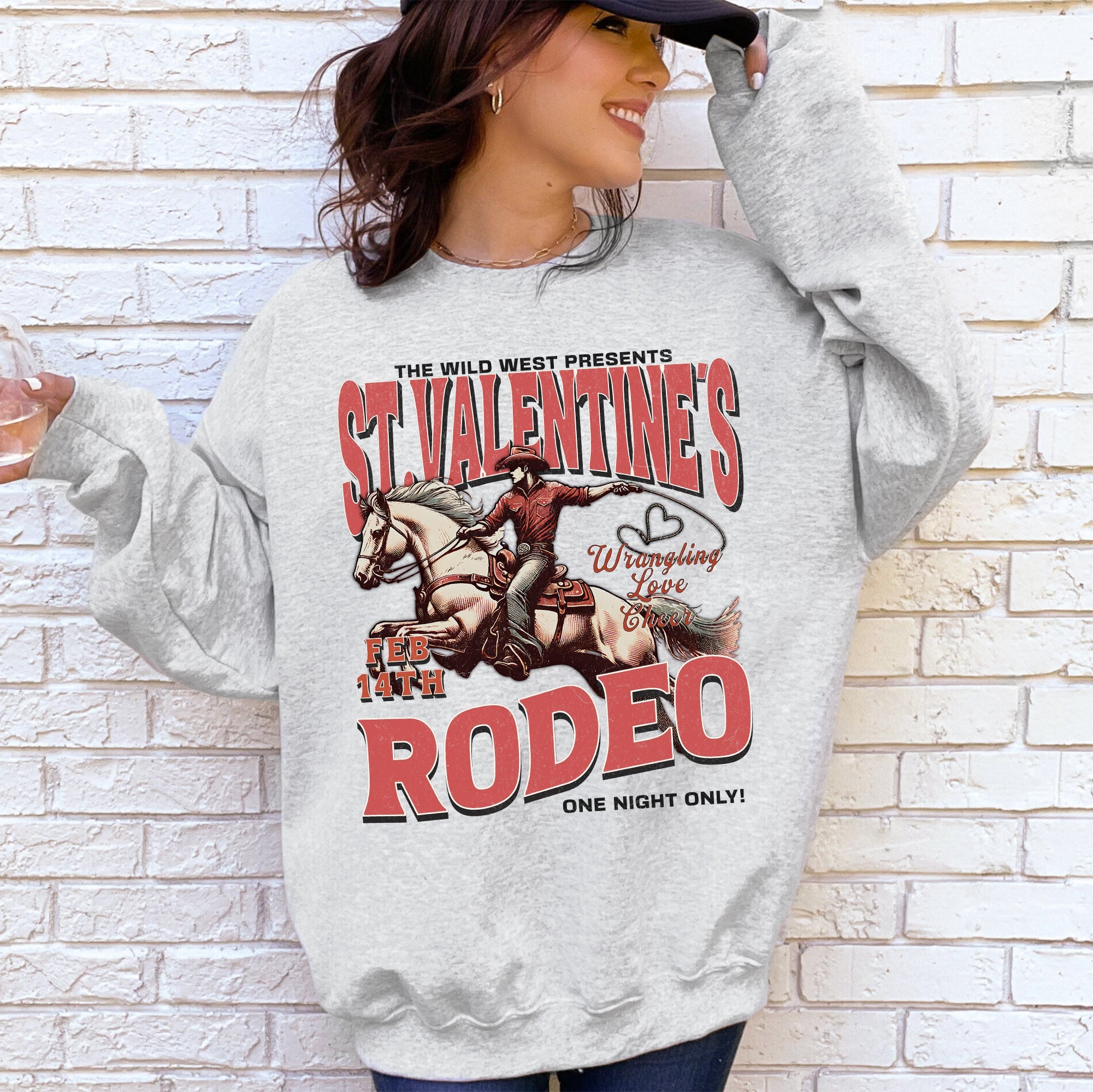 Valentine's Rodeo Love Cowboy Western Signature Style Collection Deluxe Edition Sweatshirt