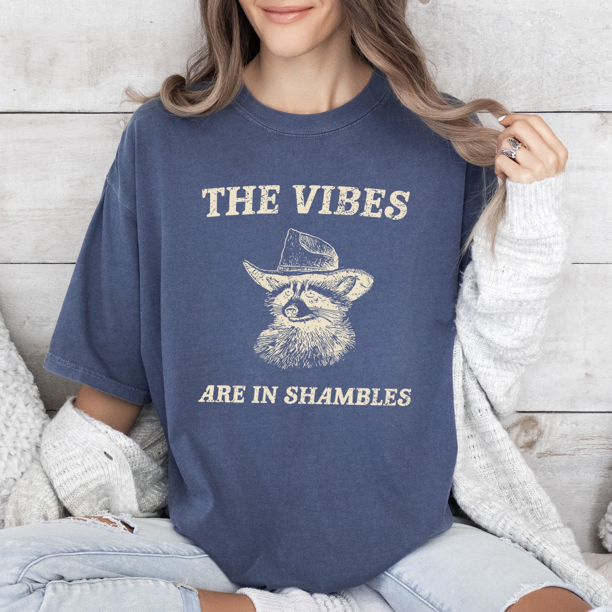 Vibes Are In Shambles Raccoon Meme Edition Version 2024 Limited Release Comfort Colors Tee