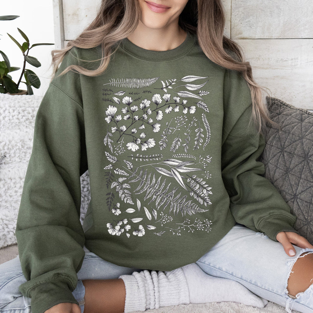 Vintage Fern Illustration Sweatshirt