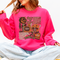 Vintage Halloween Collage PNG Retro October 31 Distressed Halloween Mood Sweatshirt