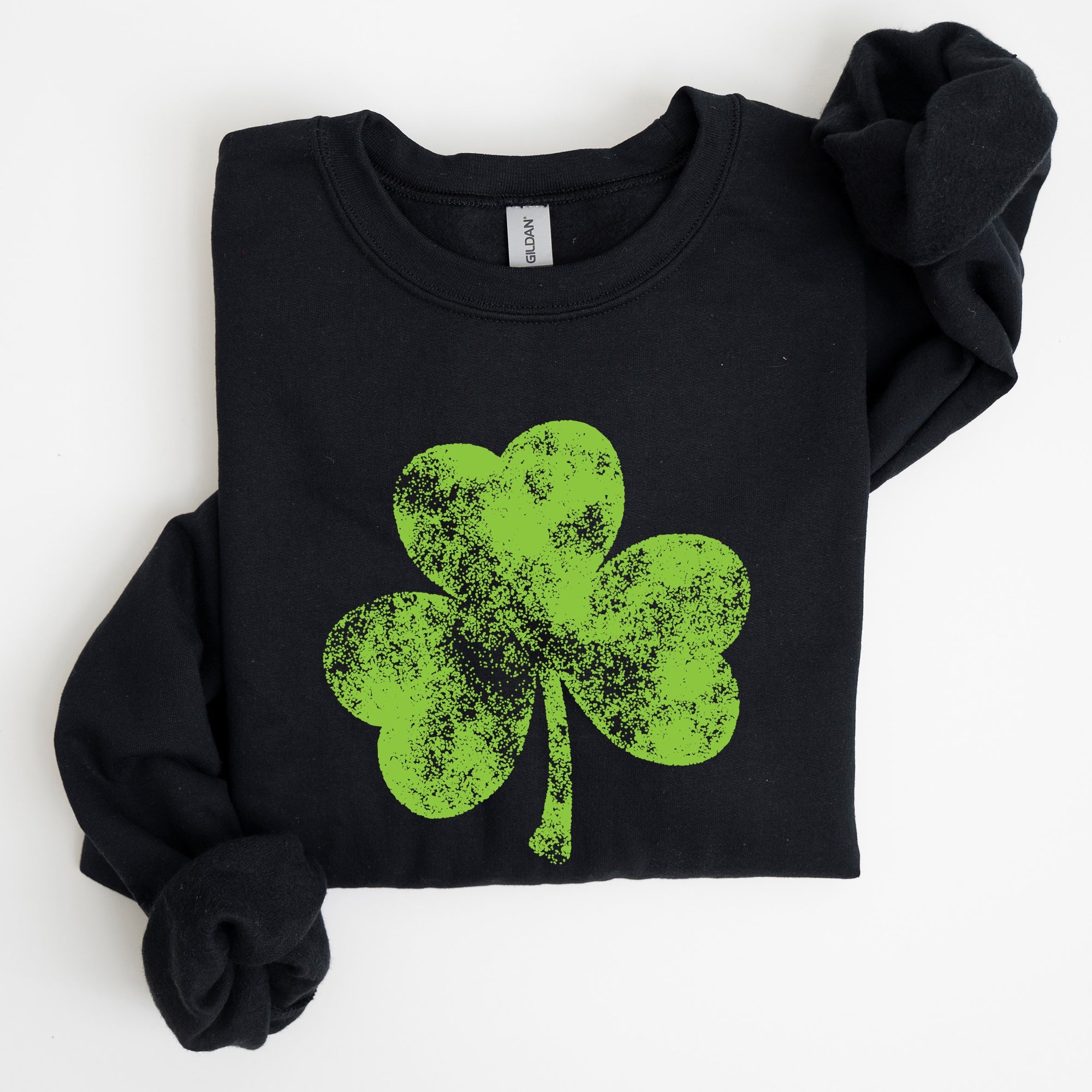 Vintage Shamrock St Patrick's Day Celebration Irish Pride Classic Motif For Festive Wear Sweatshirt