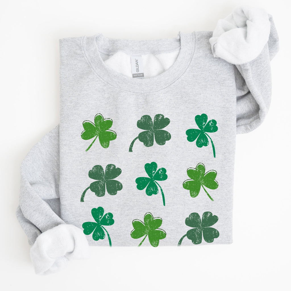 Vintage Shamrocks Ireland Clover St Patrick's Day Irish Heritage Collectible Sweatshirt