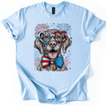 Vizsla Patriotic Dog American Pride Fourth Of July USA Flag National Holiday Graphic Tee