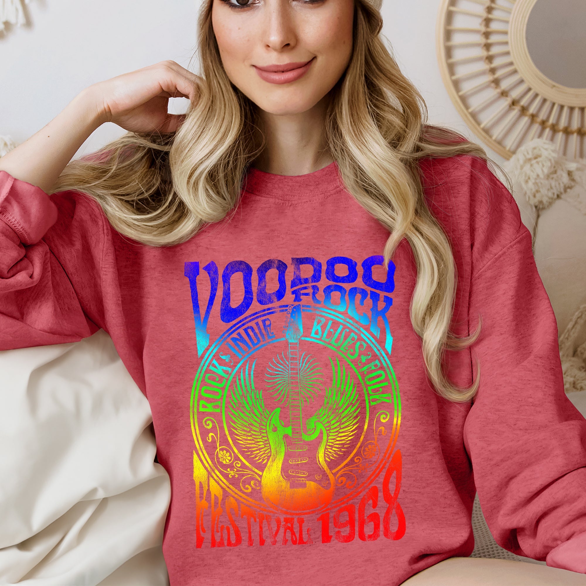Voodoo Rock Festival Concert Poster Artwork Edition Premium Graphic Deluxe Sweatshirt