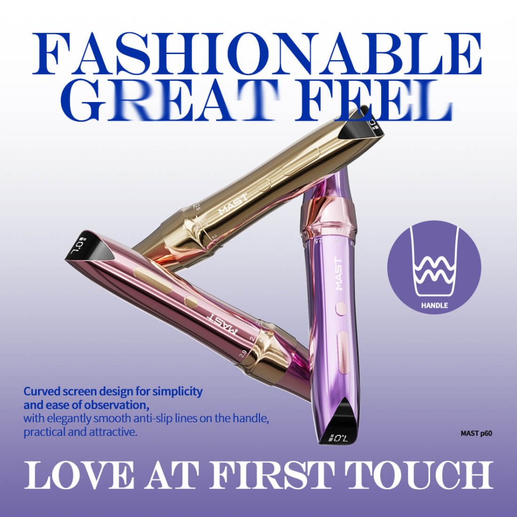 Dragonhawk Wireless Tattoo Pen Machine With 2.2MM-3.2MM Adjustable Strokes Permanent Makeup | Mast P60 (With RCA adapter)