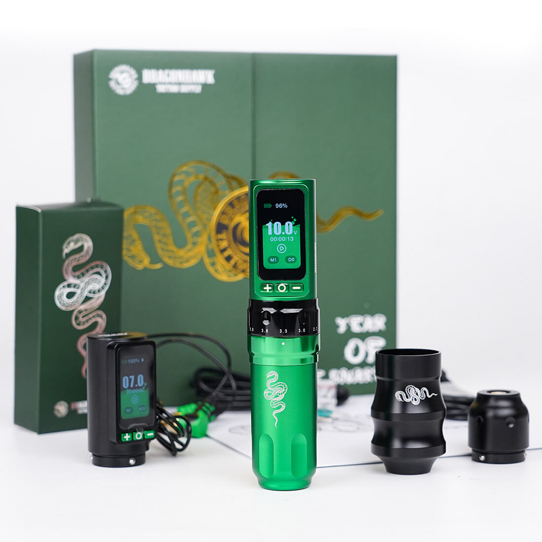 Tattoo Kit | Dragonhawk Fold Pro Year of Snake Edition Tattoo Machine Pen Wireless Professional Bundle