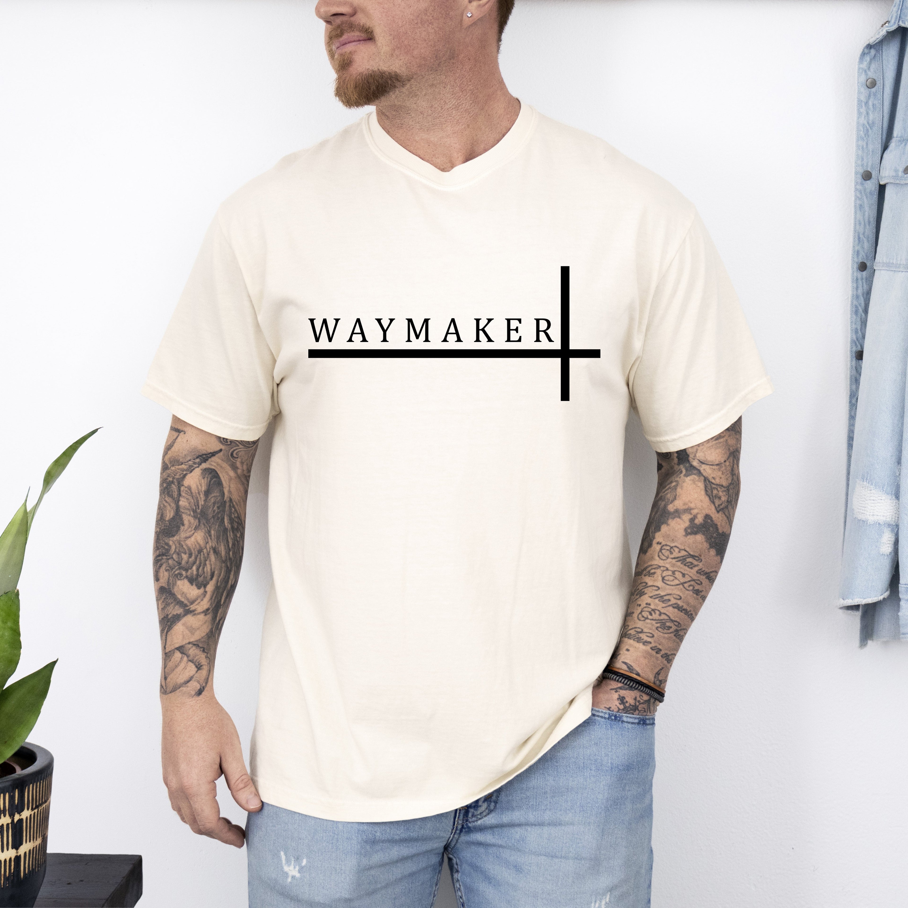 Way Maker Faith Christian Jesus Gospel Religious Scripture Verse Artwork Comfort Colors Tee