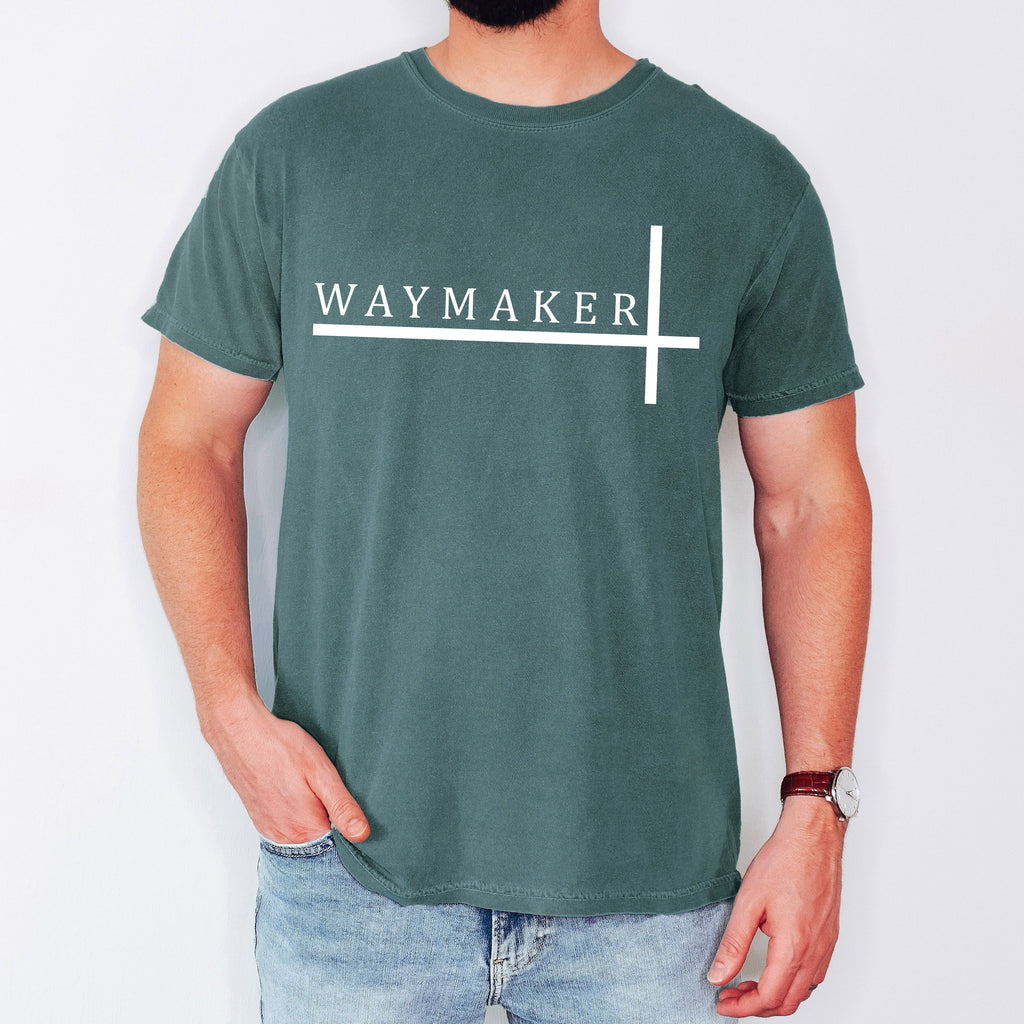 Way Maker Faith Christian Jesus Gospel Religious Scripture Verse Artwork Comfort Colors Tee