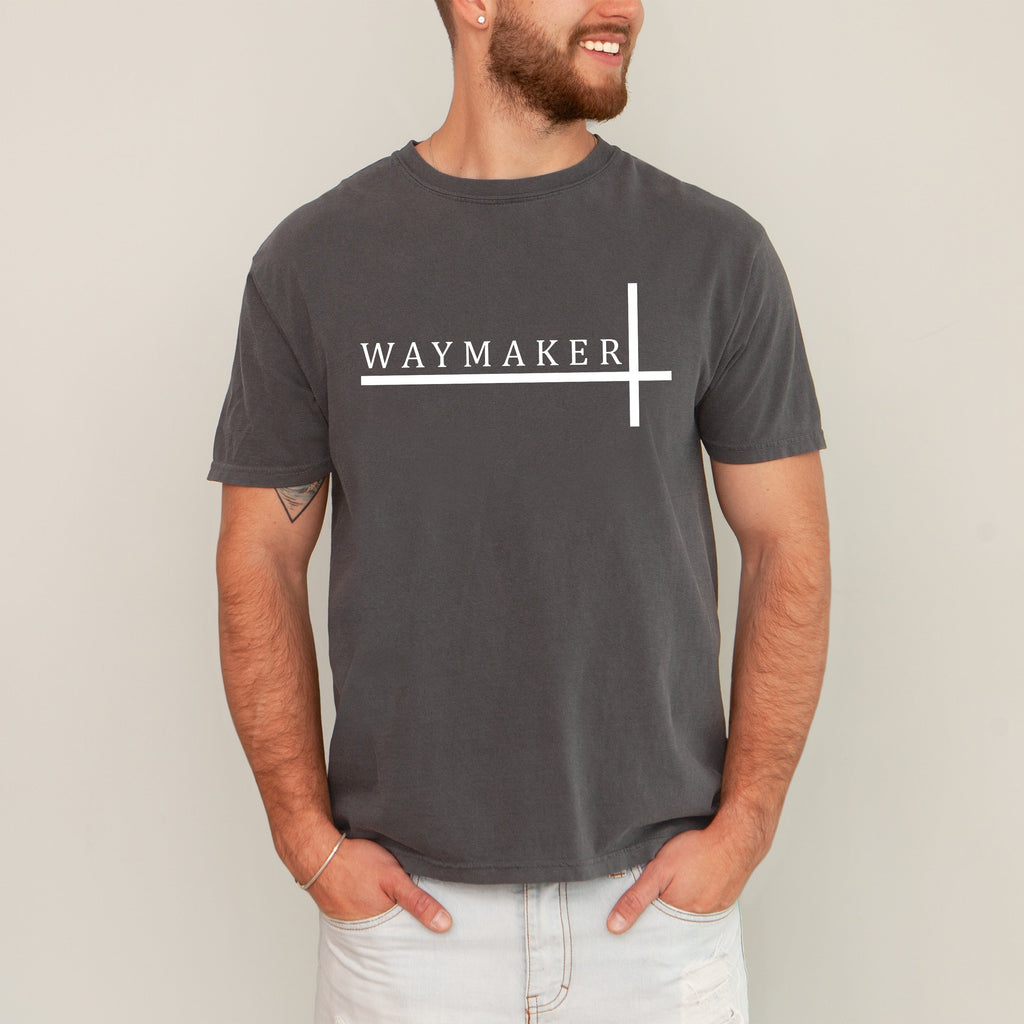Way Maker Faith Christian Jesus Gospel Religious Scripture Verse Artwork Comfort Colors Tee