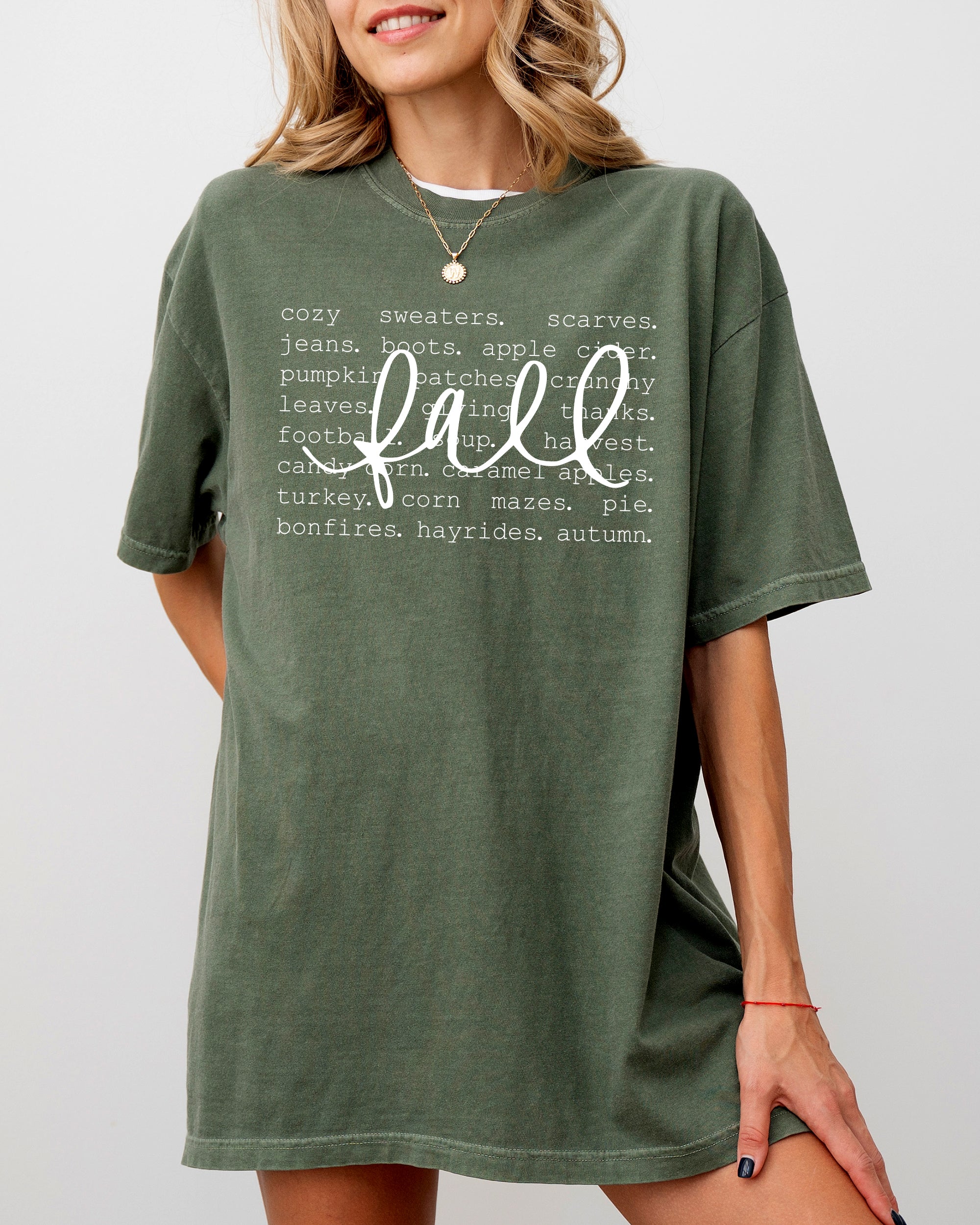 We Love Fall Autumn Minimal Simplicity Halloween Thanksgiving Comfort Colors Tee