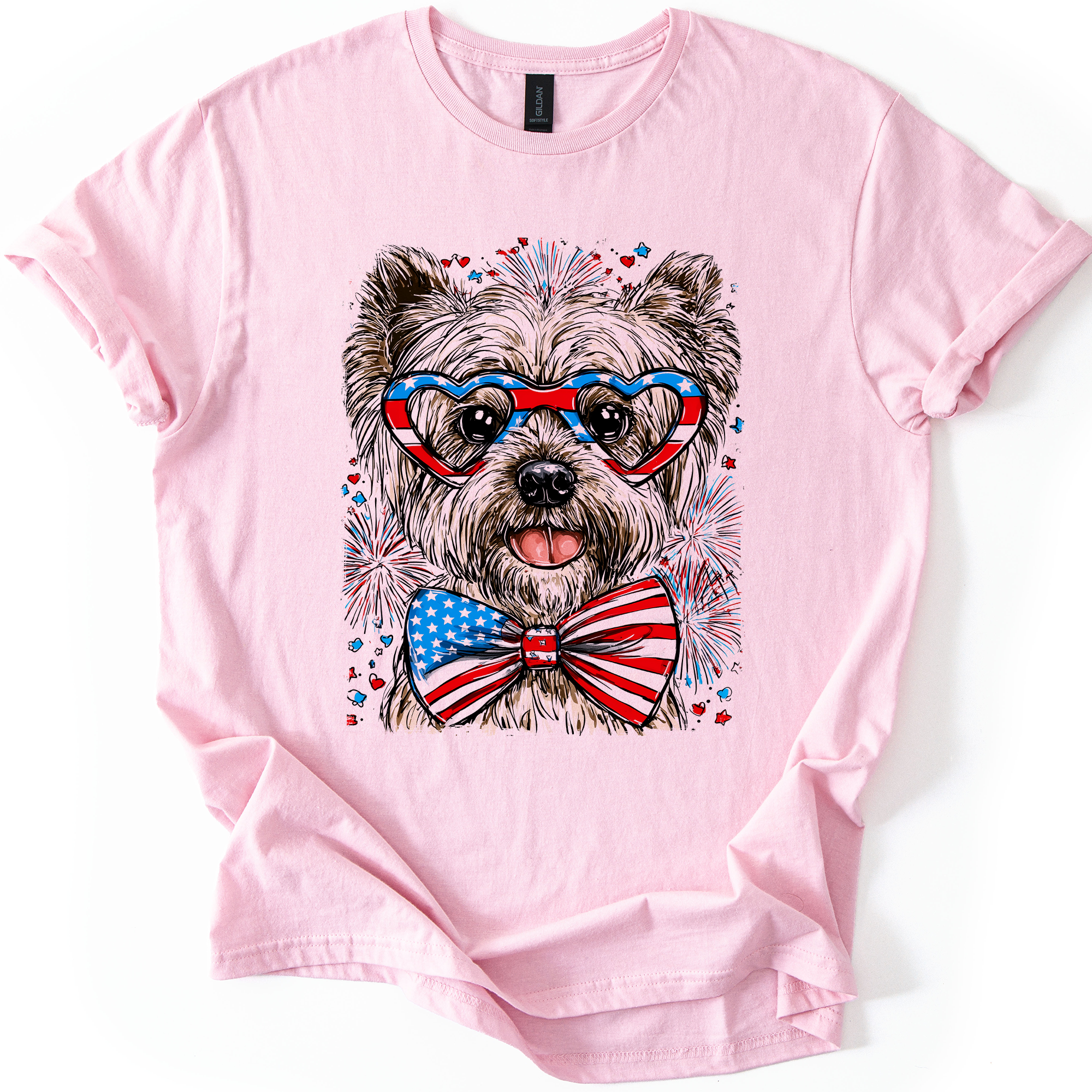 Westie Patriotic West Highland White Terrier USA 4th of July Pride Pet Lover Edition Graphic Tee
