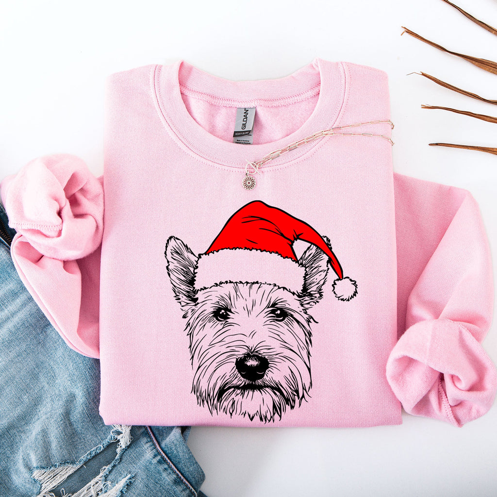 West Highland White Terrier Westie Santa Claus Christmas Festive Dog Lover Sweatshirt
