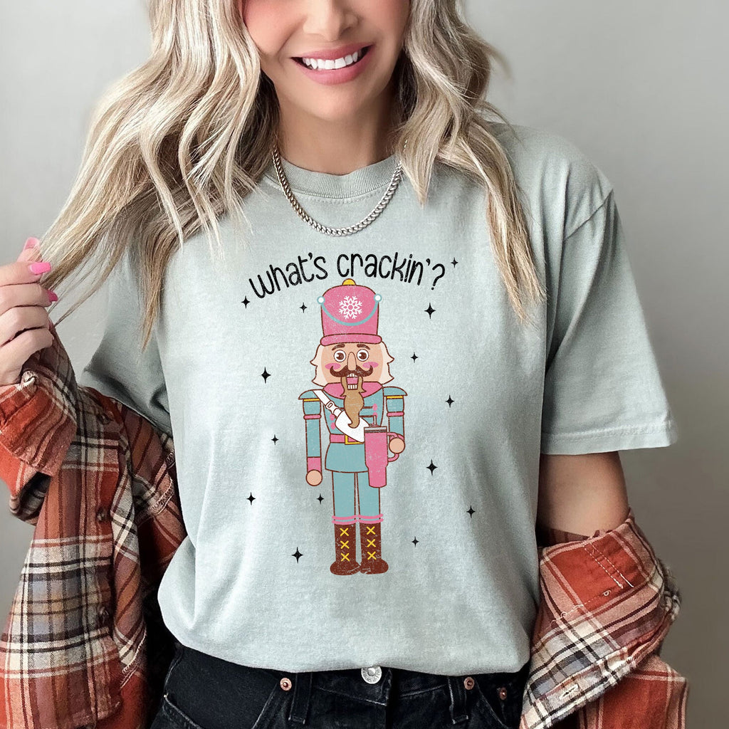 What's Crackin Nutcracker Christmas Festive Holiday Edition Collection Comfort Colors Tee