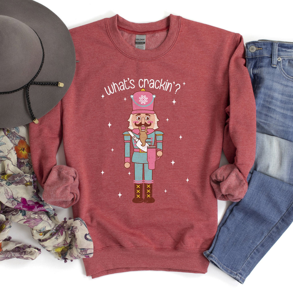 What's Crackin, Nutcracker Holiday Cheer Edition with Classic Christmas Charm Sweatshirt