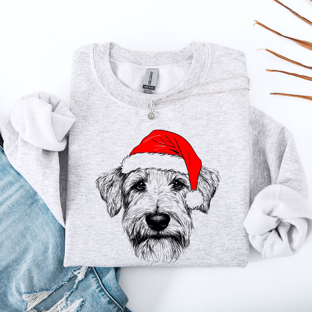 Wheaten Terrier Santa Claus Christmas Dog Lover Festive Seasonal Graphic Sweatshirt