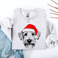 Wheaten Terrier Santa Claus Christmas Dog Lover Festive Seasonal Graphic Sweatshirt