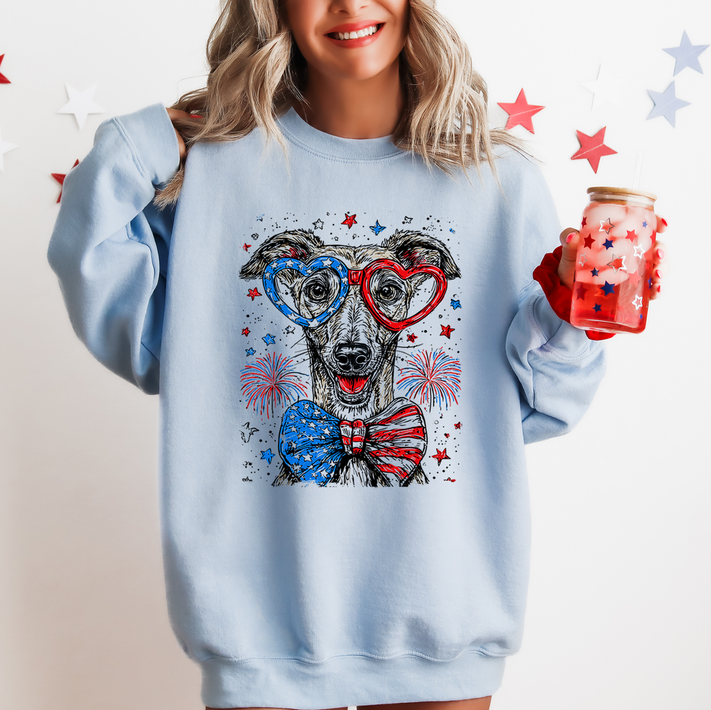 Whippet Patriotic Dog USA America Pet Lover 4th Of July All American Celebration Sweatshirt