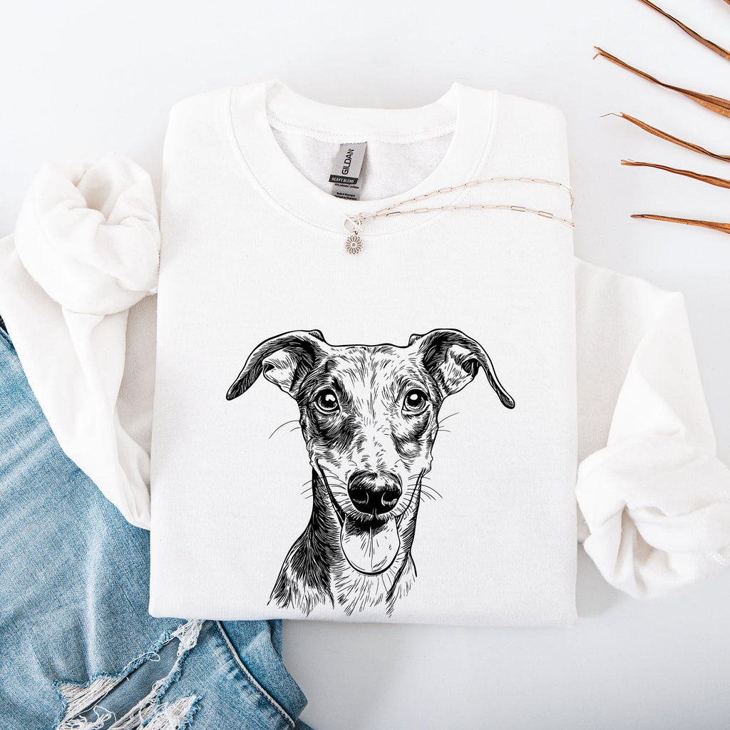 Whippet Dog Lover Graphic Art Design Featuring Silhouette And Playful Fonts Sweatshirt