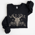 Wild Soul Cow Skull Western Desert Outdoor Adventure Frontier Spirit Western Heritage Sweatshirt