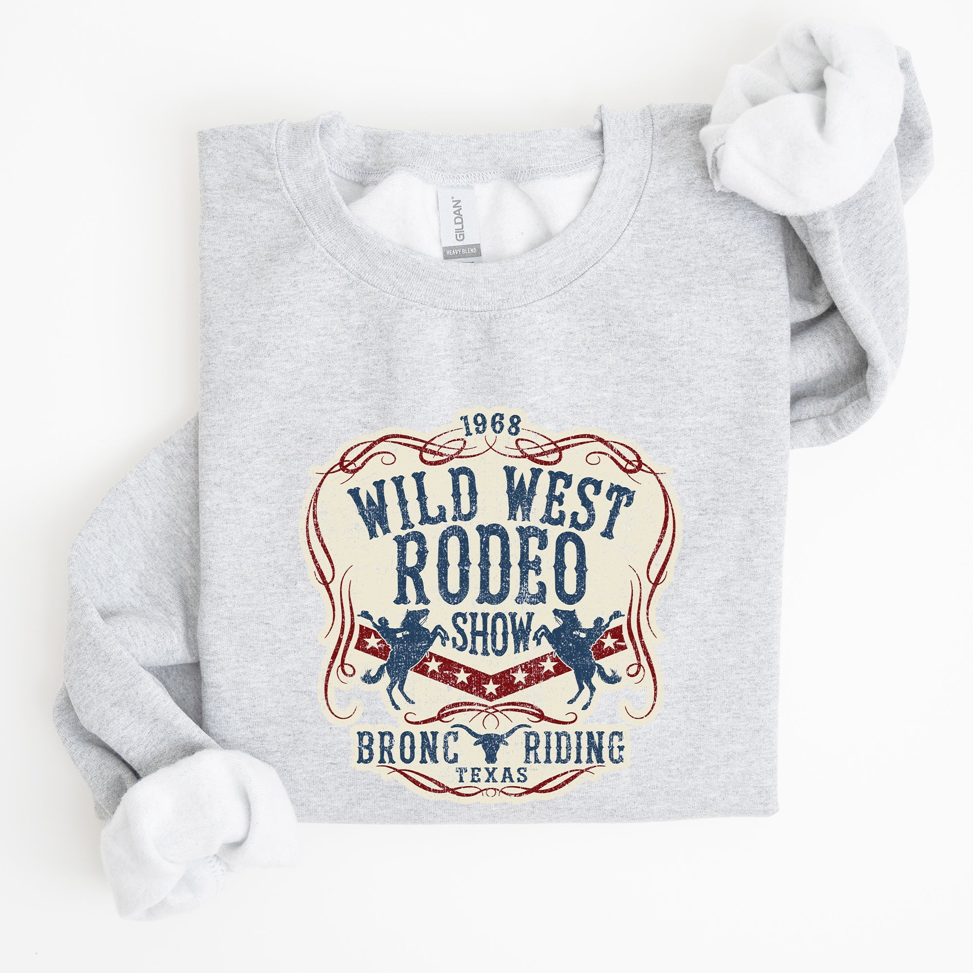 Wild West Rodeo Show Bronco Riding Cowboy Cowgirl Classic Western Adventure Sweatshirt