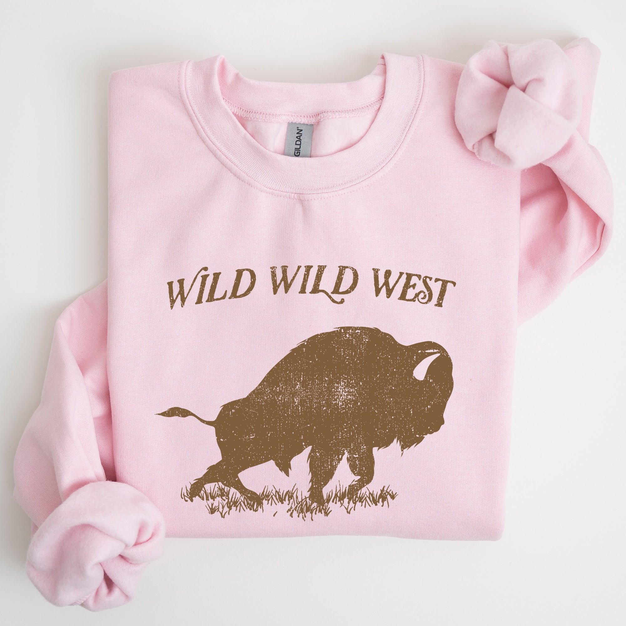Wild Wild West Buffalo Country Cowboy Cowgirl Western Frontier Saga Collection Vintage Sweatshirt