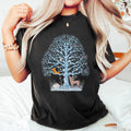 Winter Tree Filled With Animals, Christmas, Deer, Owl Illustration Comfort Colors Tee