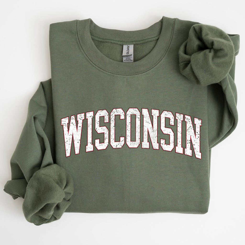 Wisconsin Football Game Day Big Game Touchdown Tailgate Party University State Sweatshirt